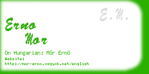erno mor business card